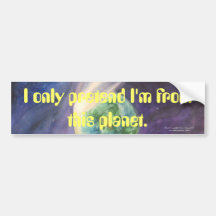 Moon, Comet, Earth, Sun Bumper Sticker