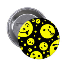 MOON FACE PINBACK BUTTON