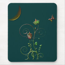 Moon Flower Mouse Pad