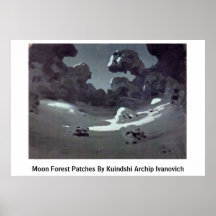 Moon Forest Patches By Kuindshi Archip Ivanovich Print