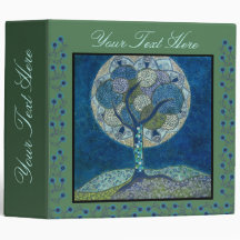 moon in bloom - painting - binder