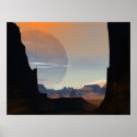 Moon In Canyon posters