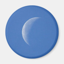 Moon On Blue Sky Fridge Magnet