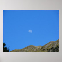 Moon over Queenstown Poster
