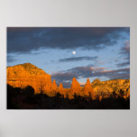 Moon Over Sedona, Arizona 2226 Poster