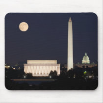 Moon over Washington DC Mousepad