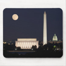 Moon over Washington DC Mousepad