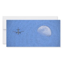 "Moon & Plane" Photo Card