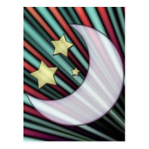 Moon, Stars, &amp; Rising Sun Postcards