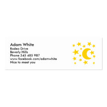 Moon stars sky business card templates