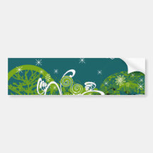 Moon Stars Swirl Paint Splat Bumper Stickers