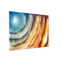 Moon Sunset Canvas Print