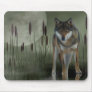 Moon Wolf - Wolf, Animals Mouse Mat