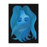 moongoddess blue postcard