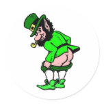 Mooning Leprechaun Sticker