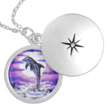 Moonlight dolphin custom necklace