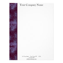 Moonlight Ferns Customized Letterhead