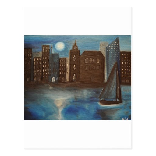 Moonlit City Post Cards