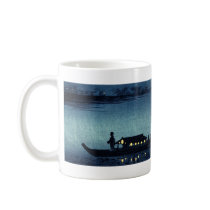 Moonlit Japanese Riverboat Coffee Mug