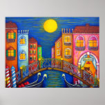 Moonlit Venice Print by Lisa Lorenz