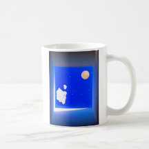 Moonlit Winter Night Coffee Mugs
