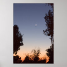 Moonrise and Sunset Print