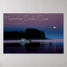 Moonrise, Cooks Cove Guysborough County, N.S. Poster