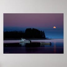 Moonrise, Cook's Cove, Guysborough County, N.S. Posters