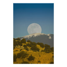 Moonrise over the Sangre de Cristo Mountains, Photograph