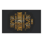 Moonshine label rectangular sticker