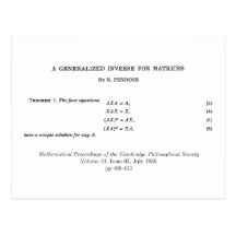 Moore-Penrose definitions Post Card