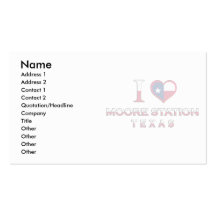 Moore Station, Texas Business Card Templates