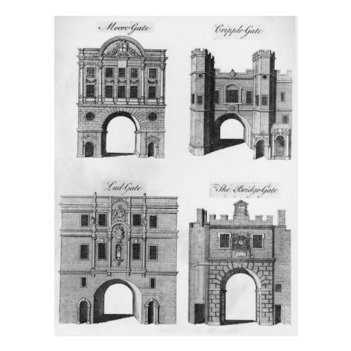 Moorgate, Cripplegate, Ludgate Bridgegate Post Cards