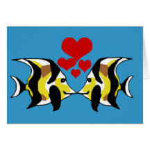 Moorish Idol  kissing blank cards