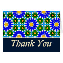 moorish pattern thank you Card