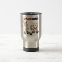 Moose and Bear Hockey Face Off Tshirts and Gifts Coffee Mug