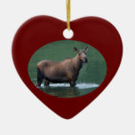 moose and emerald water ornaments