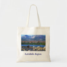 Moose and Mount Katahdin Tote Bag