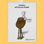 moose birthday belated cards