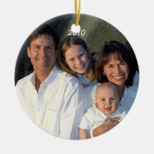 Moose Christmas Family Photo Ornament