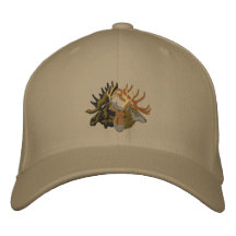 Moose, Elk, Deer Embroidered Baseball Cap