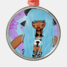 Moose Girl Christmas Ornaments