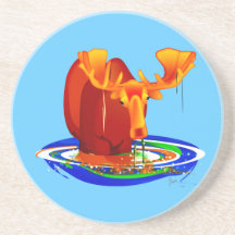Moose Grazing in Water Coaster