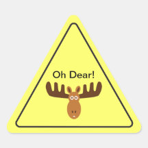 Moose Head_Road Sign2_Oh Dear! Sticker