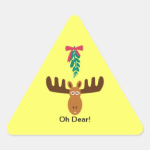 Moose Head_Road Sign_Mistletoe_Oh Dear! Stickers