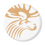 Moose in Swish Drawing Style Fridge Magnet