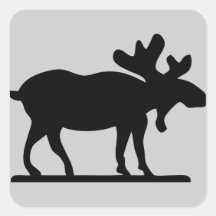 Moose on the Loose Sticker