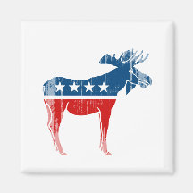 MOOSE PARTY Mascot Faded.png Refrigerator Magnet