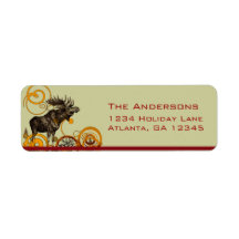 Moose Pine Tree Return Address Labels