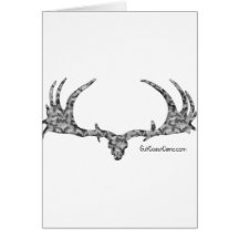 Moose Skull In Urban Camo Cards